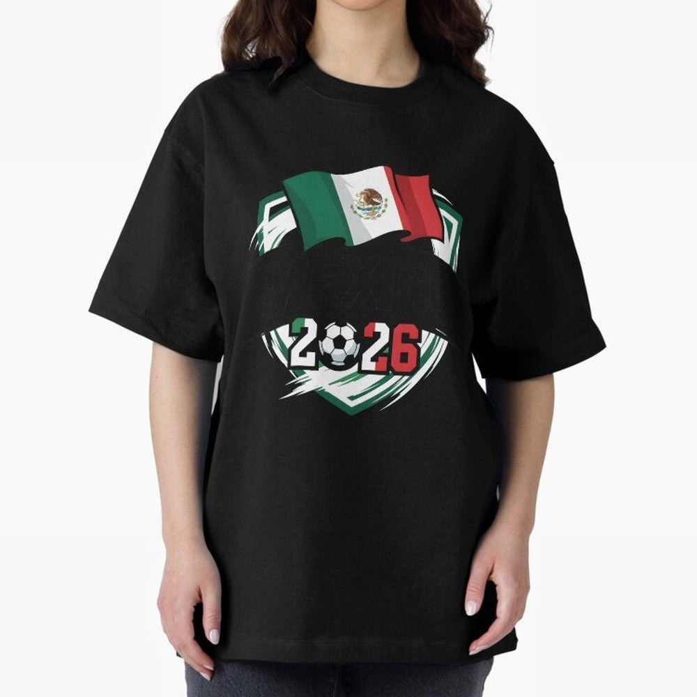 MEXICO World Cup 2026 Gift ¨C MEXICO Football Oversized T-Shirt Celebrate Rivalries and Pride in Global Football Passion for FIFA World Cup 2026 USA Canada Mexico, Made for Neymar, Haaland and Cristiano Ronaldo, Argentina, Vintage Soccer Flavor,