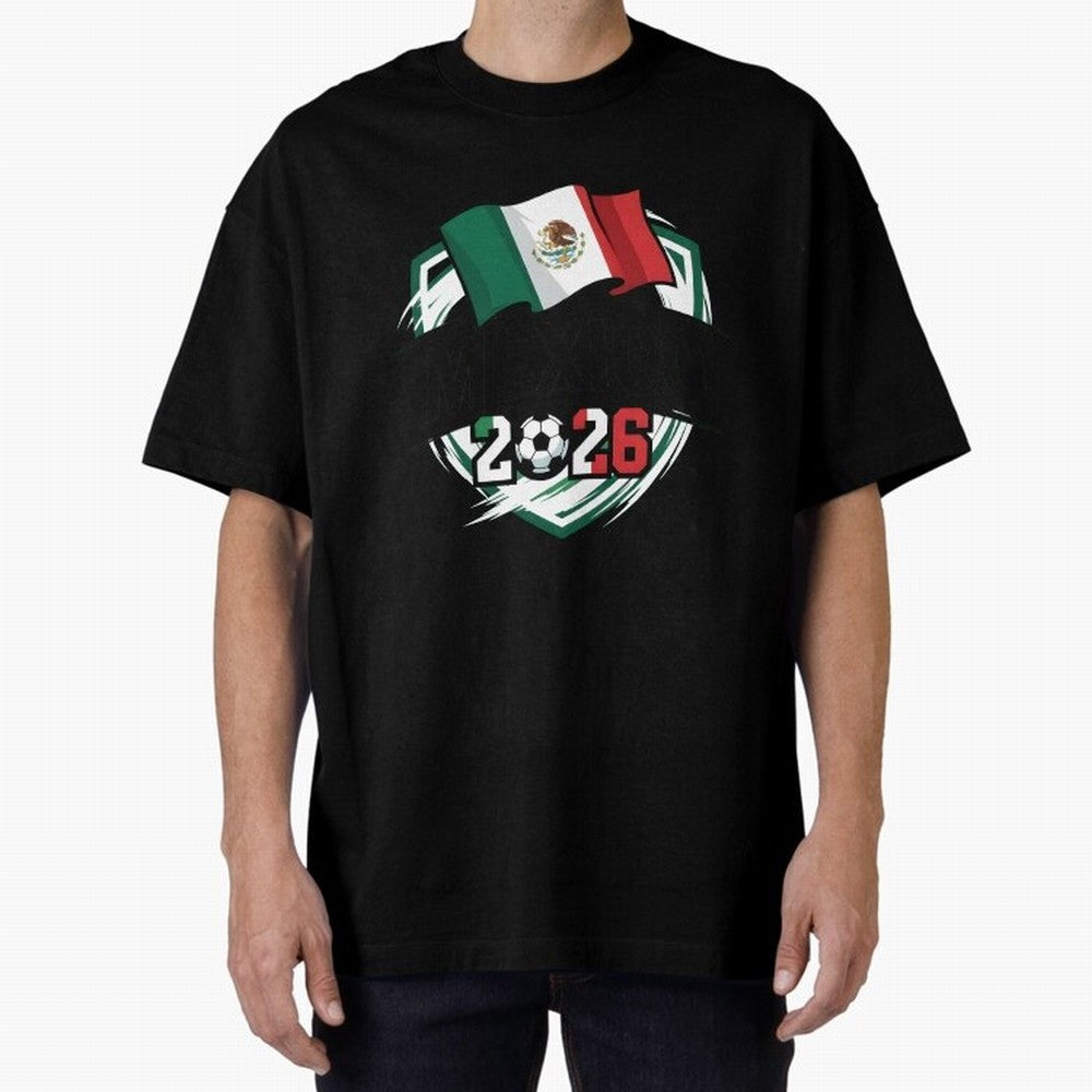 MEXICO World Cup 2026 Gift ¨C MEXICO Football Oversized T-Shirt Celebrate Rivalries and Pride in Global Football Passion for FIFA World Cup 2026 USA Canada Mexico, Made for Neymar, Haaland and Cristiano Ronaldo, Argentina, Vintage Soccer Flavor,