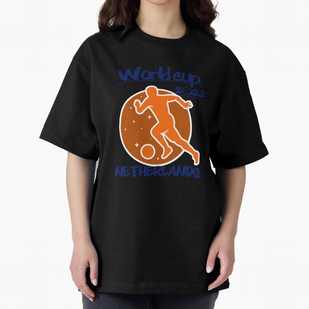 Netherlands World Cup 2022 Oversized T-Shirt Join Supporters Worldwide for FIFA World Cup 2026 Centered on Mbappe, France Energy, Stadium Memories, Football Loyalty, International Chants and Championship Tradition; Perfect for Supporters Who Want