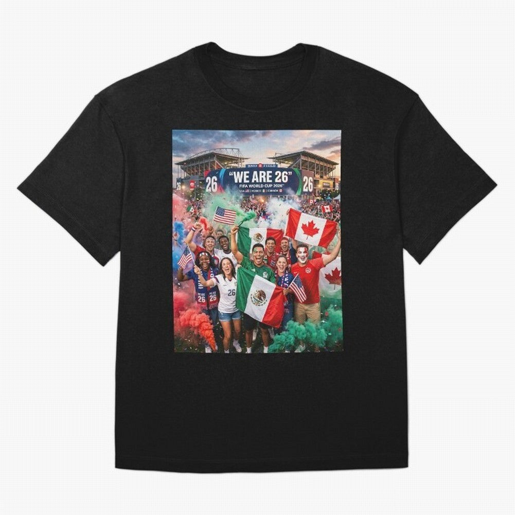 2026 World Cup Fans Celebrate Oversized T-Shirt Show Up for the Glory of the FIFA World Cup 2026 Journey through CR7 and Messi Highlights, Argentina Pride, Stadium Chants, National Pride, Trophy Dreams and Unforgettable Football Memories; Made for