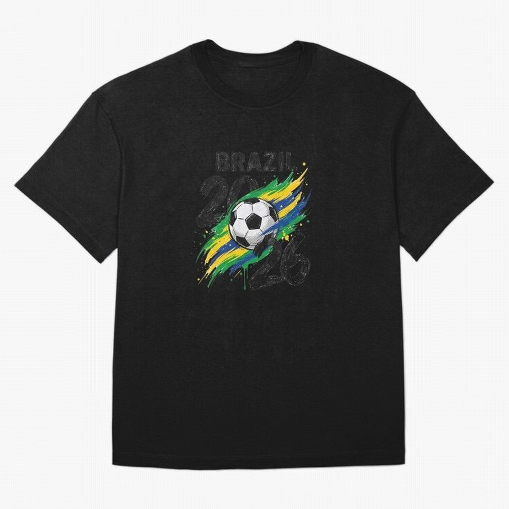 Brazil Soccer 2026 Fan Shirt ¨C Brazil Football Supporter Oversized T-Shirt Make Every Match About the FIFA World Cup 2026 Group Stage Journey through Messi, Neymar and Mbappe Highlights, Argentina and Brazil Pride, Supporter Pride, Iconic