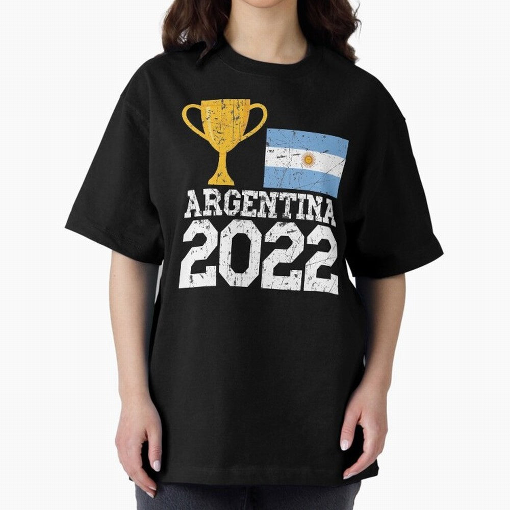 Argentina World Cup Soccer Football 2022, Argentina Soccer Jersey Argentinian Football, Argentina, Argentinian, Qatar World Cup 2022 Oversized T-Shirt Show Your Stadium Side during FIFA World Cup 2026 Spirit, Celebrating Spain, Cristiano Ronaldo,