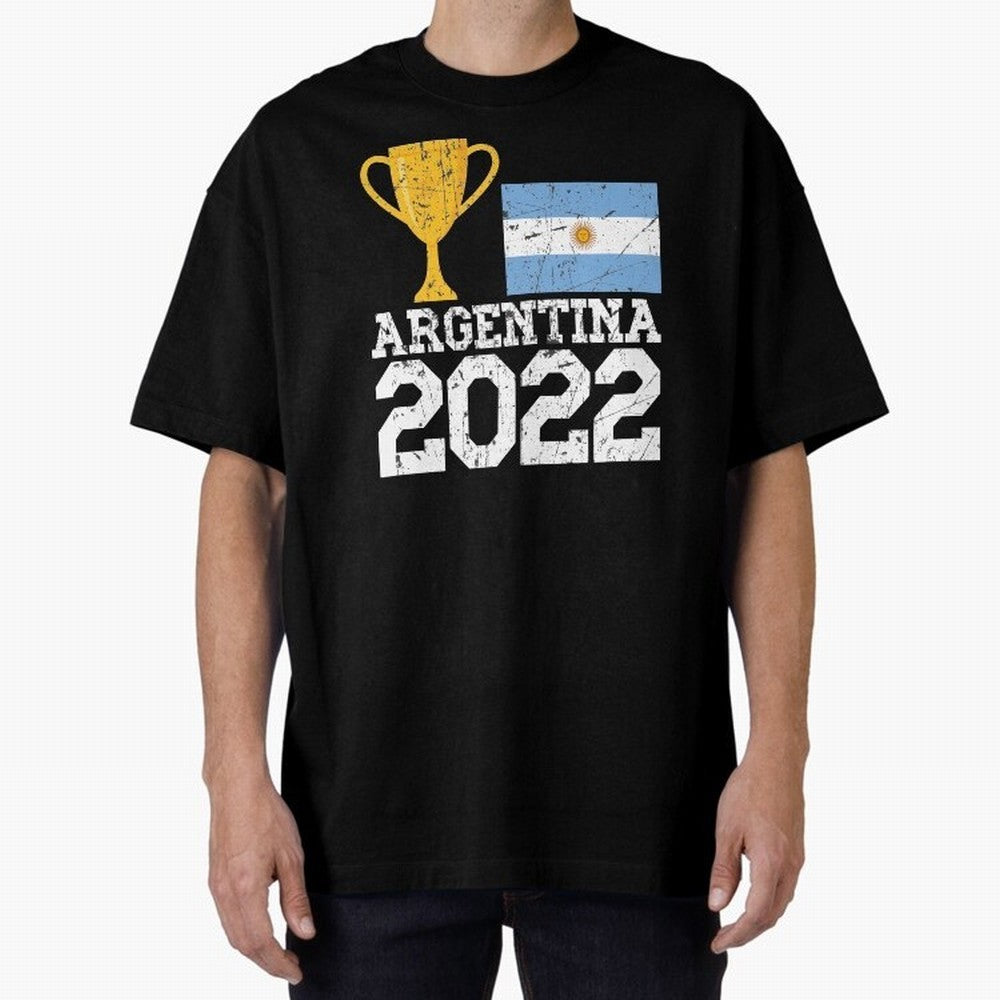 Argentina World Cup Soccer Football 2022, Argentina Soccer Jersey Argentinian Football, Argentina, Argentinian, Qatar World Cup 2022 Oversized T-Shirt Show Your Stadium Side during FIFA World Cup 2026 Spirit, Celebrating Spain, Cristiano Ronaldo,