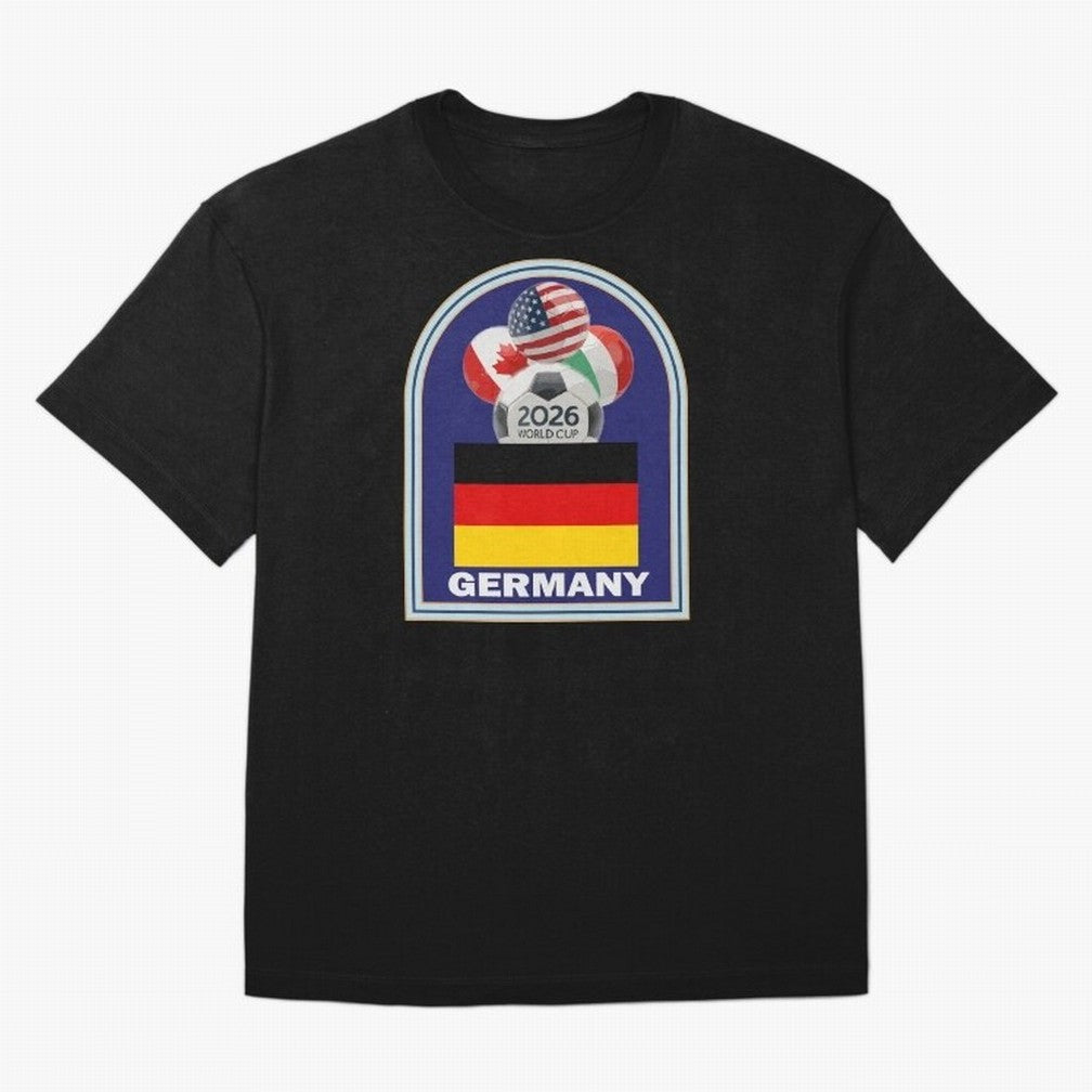 Germany 2026 Soccer T-shirt Oversized T-Shirt Show Your Love for Match Day Hype around FIFA World Cup 2026, Haaland and Mbappe, Spain and Netherlands, Soccer Culture, Superstar Moments, National Team Dreams and Competitive Fire; Ideal for Football