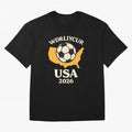 World Cup 2026 USA Soccer Fan T-Shirt Oversized T-Shirt Represent Fans Who Live for FIFA World Cup 2026 Centered on Haaland and Mbappe, Argentina and Brazil Energy, Stadium Memories, Football Loyalty, International Chants and Championship