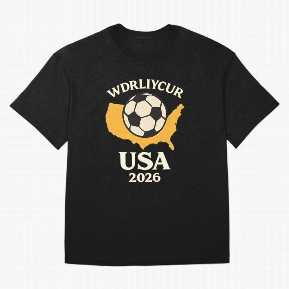 World Cup 2026 USA Soccer Fan T-Shirt Oversized T-Shirt Represent Fans Who Live for FIFA World Cup 2026 Centered on Haaland and Mbappe, Argentina and Brazil Energy, Stadium Memories, Football Loyalty, International Chants and Championship