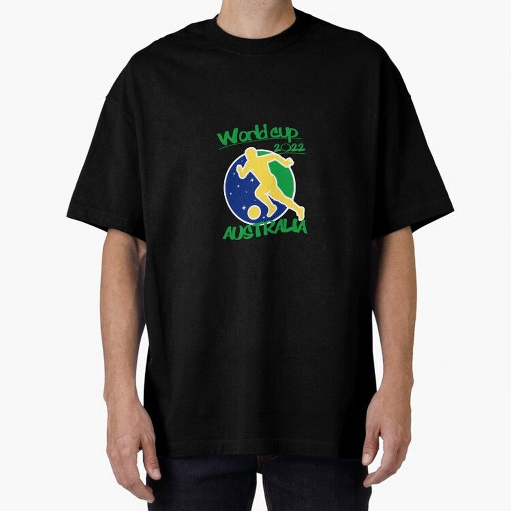 Australia World Cup 2022 Oversized T-Shirt Follow the Final Road of FIFA World Cup 2026 Filled with CR7, Spain Energy, Fan Favorite Moments, National Team Passion, Big Match Drama and Soccer History; Perfect for Supporters Who Want Bold Football