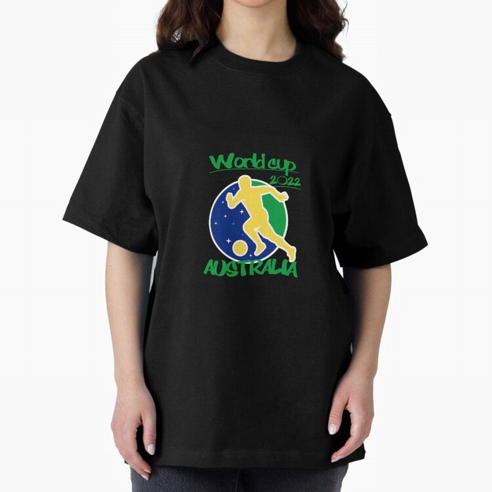 Australia World Cup 2022 Oversized T-Shirt Follow the Final Road of FIFA World Cup 2026 Filled with CR7, Spain Energy, Fan Favorite Moments, National Team Passion, Big Match Drama and Soccer History; Perfect for Supporters Who Want Bold Football