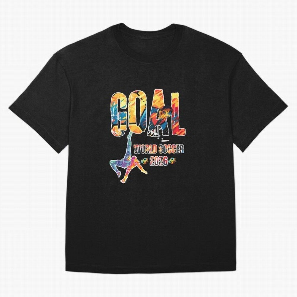 Goal World Soccer Championship 2026 Oversized T-Shirt Celebrate Golden Goal Energy in FIFA World Cup 2026 Group Stage Connected to Mbappe and Neymar, Brazil Energy, Football Passion, Legendary Performances, Festival Vibes and Supporter Community;
