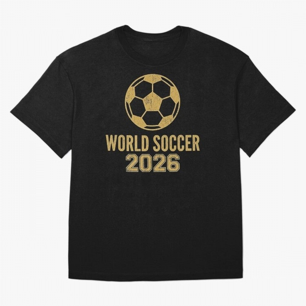 Retro World Soccer 2026 Design Oversized T-Shirt Capture FIFA World Cup 2026 Group Stage for Fans of Haaland and England and Germany, Bringing Football Passion, Legendary Performances, Festival Vibes and Supporter Community; Made for Die Hard