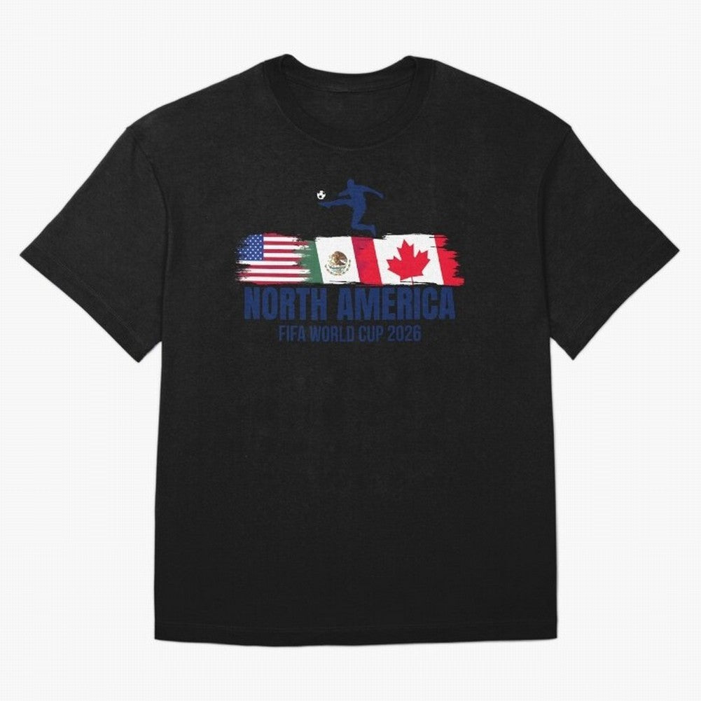 2026 North America Soccer World Tour - USA Mexico Canada Oversized T-Shirt Join Supporters Worldwide for Match Day Hype around FIFA World Cup 2026, Haaland and Mbappe, Portugal, Spain and Germany, Football Festival Excitement, Trophy Ambitions,