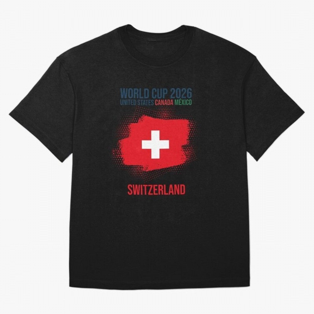 SWETZERLAND WORLD CUP 2026 Oversized T-Shirt Treasure FIFA World Cup 2026 for Fans of Mbappe and Neymar and Spain, Bringing Football History, Final Match Energy, Crowd Noise and Once in a Lifetime Moments; Great for Watch Parties, Sports Bars,