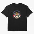 World Cup 2026 Host Nations Crest Oversized T-Shirt Honor Football Greatness during FIFA World Cup 2026 Spirit, Driven by Spain, Mbappe and Neymar, Sports Nostalgia, International Competition, Famous Players and Unforgettable Victories; Great for