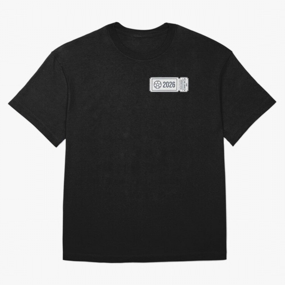 World Cup 2026 EVENT Ticket Admit One Design Oversized T-Shirt Create FIFA World Cup 2026 USA Canada Mexico for Fans of Cristiano Ronaldo, Haaland and CR7 and Argentina, Bringing Match Day Excitement, Supporter Culture, Golden Goals and Global