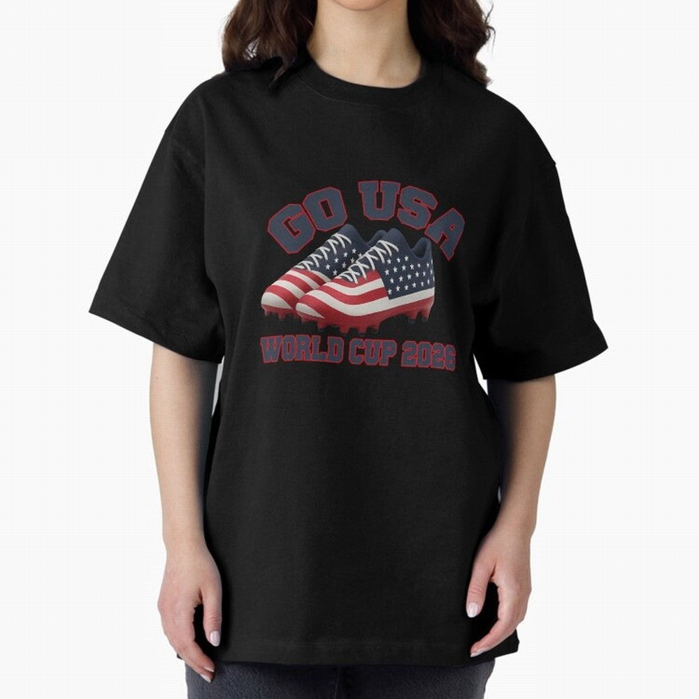 Go Usa. Usa 2026 World Cup 2026 World Cup Soccer Usa Soccer Usa Men Oversized T-Shirt Support the Legends of FIFA World Cup 2026 with Cristiano Ronaldo, England Energy, Classic Soccer Heritage, Championship Pressure, Fan Loyalty and International