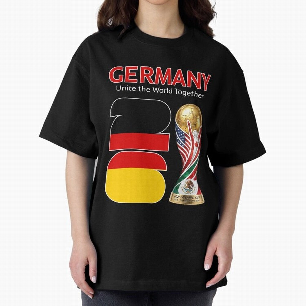 World Cup 2026, IMG 031, GERMANY 001 Oversized T-Shirt Celebrate the Road through FIFA World Cup 2026 Group Stage Spirit, Highlighting England, Mbappe and Neymar, Football Festival Excitement, Trophy Ambitions, Country Rivalries and Star Player