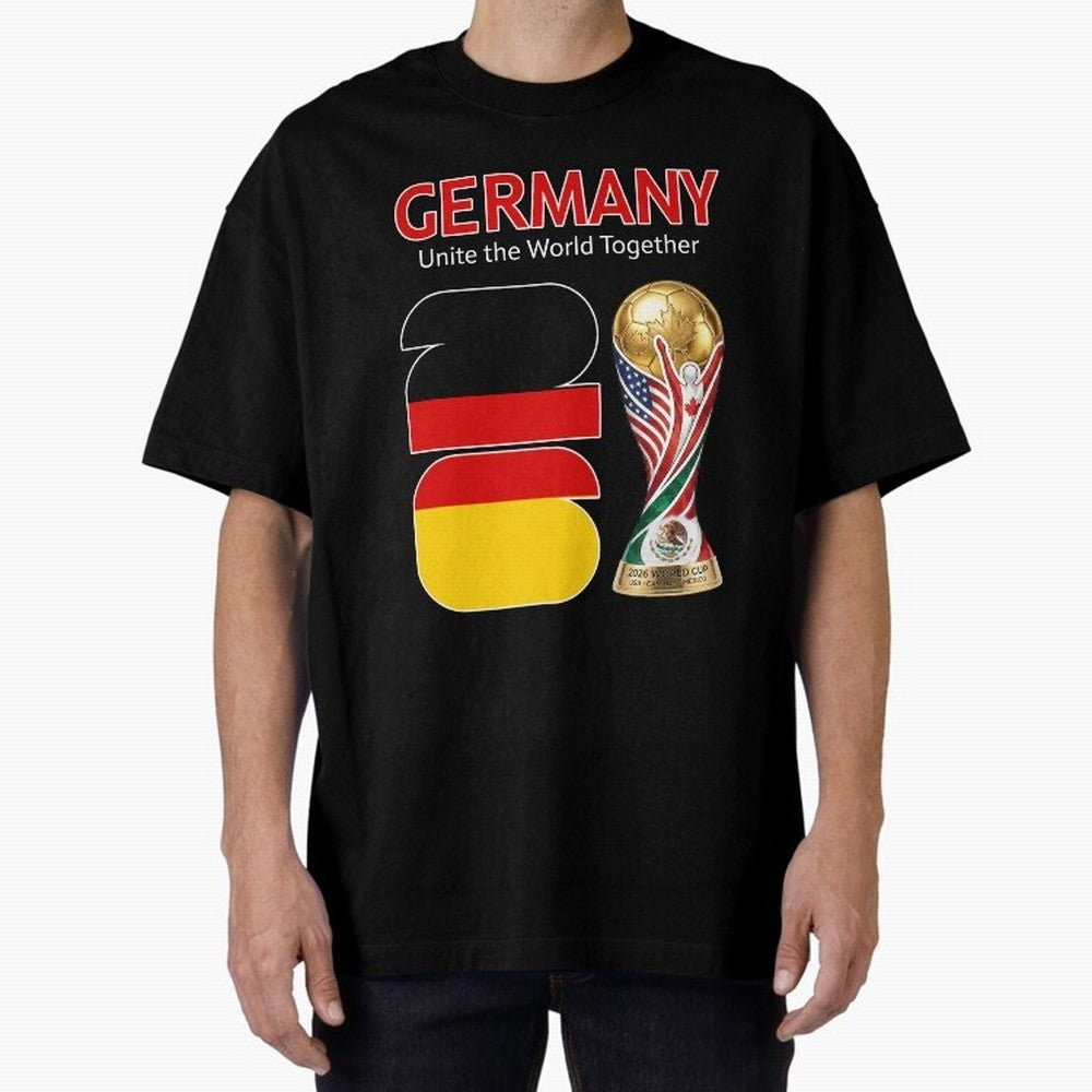 World Cup 2026, IMG 031, GERMANY 001 Oversized T-Shirt Celebrate the Road through FIFA World Cup 2026 Group Stage Spirit, Highlighting England, Mbappe and Neymar, Football Festival Excitement, Trophy Ambitions, Country Rivalries and Star Player