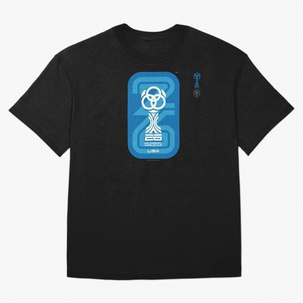 Mundial 26 USA Fan Trophy ¨C Retro Soccer World Cup Inspired Graphic ¨C Modern Football Art Design Oversized T-Shirt Fuel Your Fan Pride for FIFA World Cup 2026 Group Stage Filled with Cristiano Ronaldo, Haaland and CR7, Brazil, Portugal and
