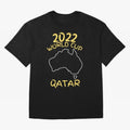 Socceroos World Cup 2022 Qatar Oversized T-Shirt Back the Journey through the FIFA World Cup 2026 Journey through Haaland Highlights, France and Portugal Pride, Football Festival Excitement, Trophy Ambitions, Country Rivalries and Star Player Buzz;