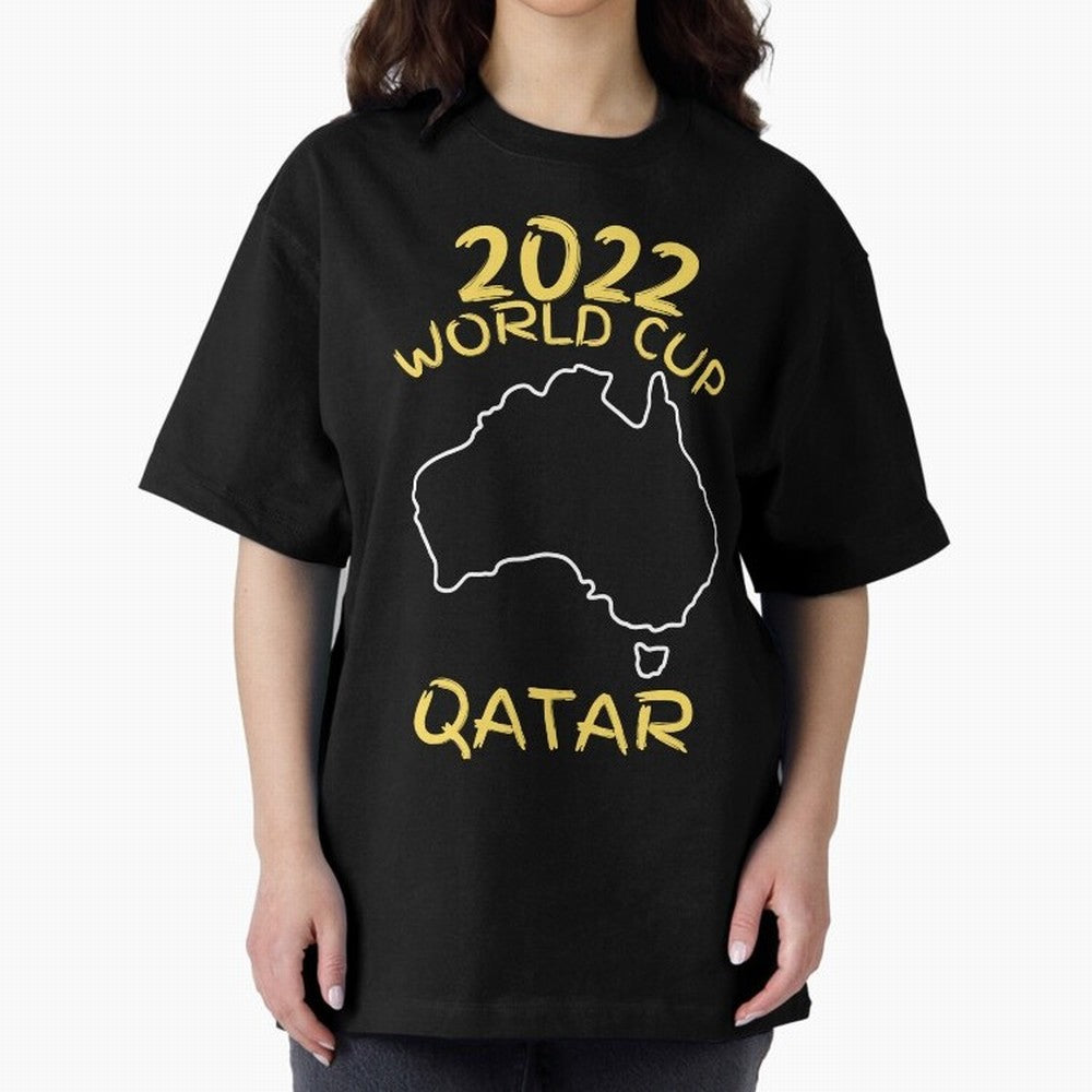 Socceroos World Cup 2022 Qatar Oversized T-Shirt Back the Journey through the FIFA World Cup 2026 Journey through Haaland Highlights, France and Portugal Pride, Football Festival Excitement, Trophy Ambitions, Country Rivalries and Star Player Buzz;