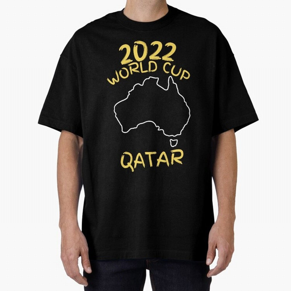 Socceroos World Cup 2022 Qatar Oversized T-Shirt Back the Journey through the FIFA World Cup 2026 Journey through Haaland Highlights, France and Portugal Pride, Football Festival Excitement, Trophy Ambitions, Country Rivalries and Star Player Buzz;