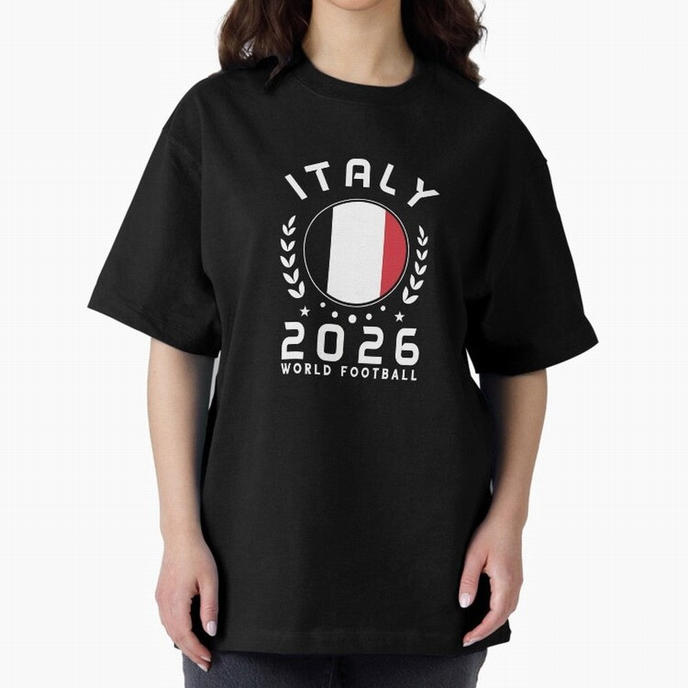 World Cup 2026 Italy Football Fan Italian Supporter T-Shirt_88563599 Oversized T-Shirt Celebrate Fan Culture around Global Football Passion for FIFA World Cup 2026 USA Canada Mexico, Filled with Mbappe, Argentina and Brazil, Fan Favorite Moments,