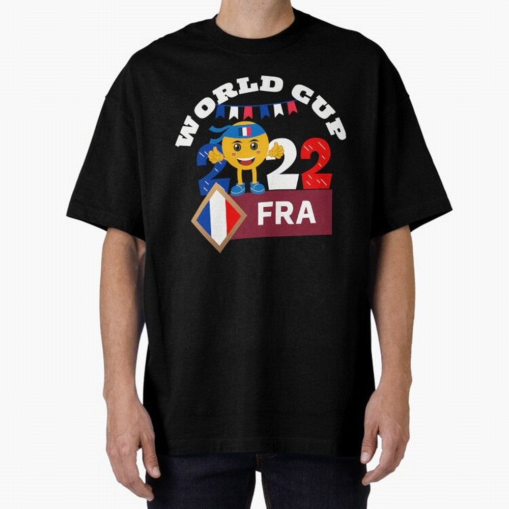 Fifa World Cup 2022. France 2022. Qatar 2022 Oversized T-Shirt Show Your Stadium Side during Global Football Passion for FIFA World Cup 2026 Group Stage, Centered on Neymar, Haaland and Cristiano Ronaldo, Netherlands, Supporter Pride, Iconic