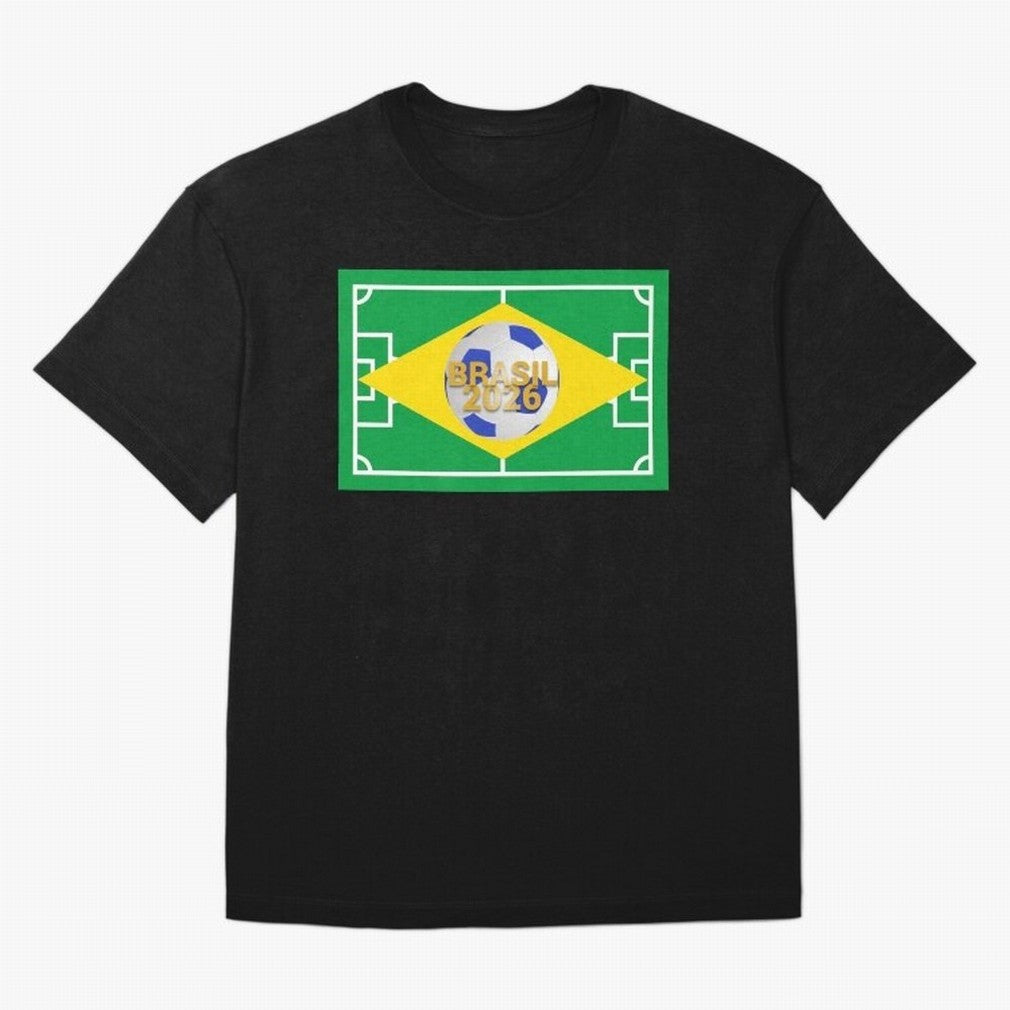 Brazil World Cup 2026 Oversized T-Shirt Feel the Heartbeat of FIFA World Cup 2026 USA Canada Mexico Spirit, with Brazil, Mbappe, Match Day Excitement, Supporter Culture, Golden Goals and Global Football Passion; Perfect for Fans, Collectors, Family