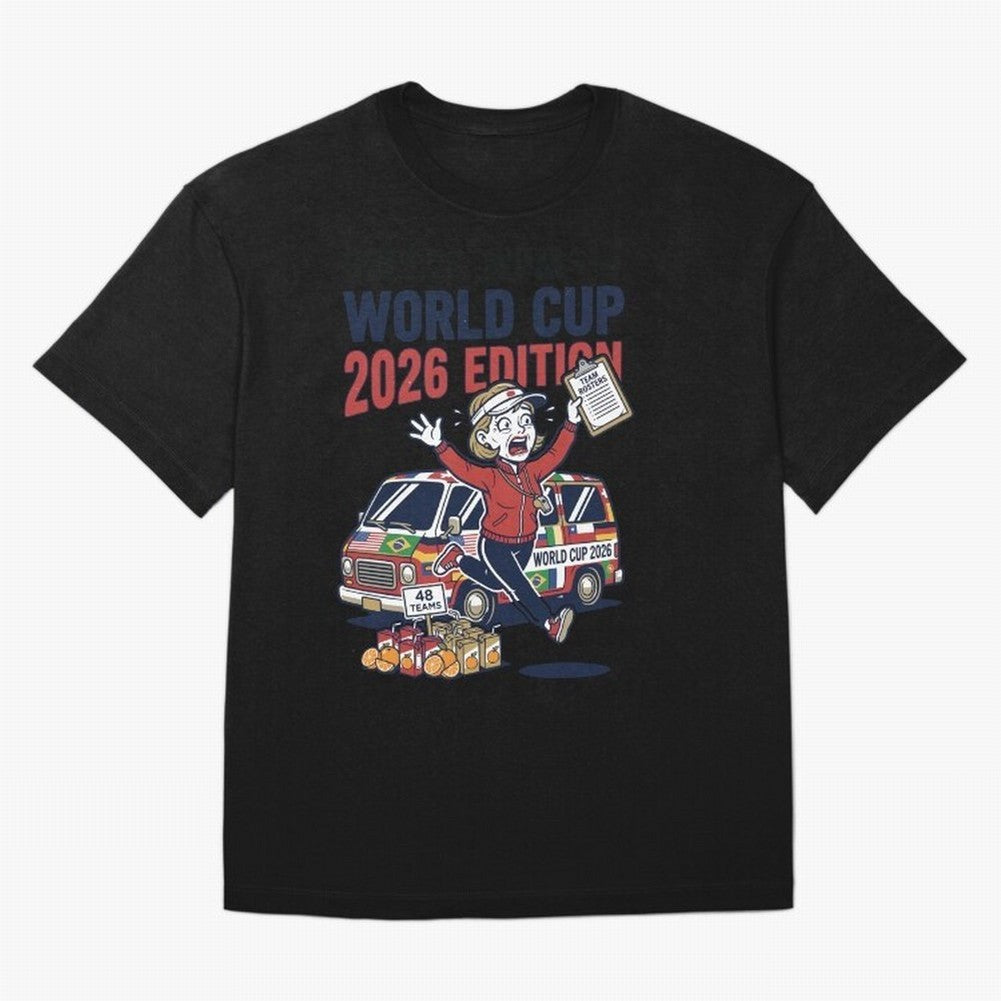 Soccer Mom ¡ª World Cup 2026 Edition V2 Oversized T-Shirt Feel the Heartbeat of FIFA World Cup 2026 Group Stage for Fans of Haaland and England and Germany, Bringing Football Passion, Legendary Performances, Festival Vibes and Supporter Community;
