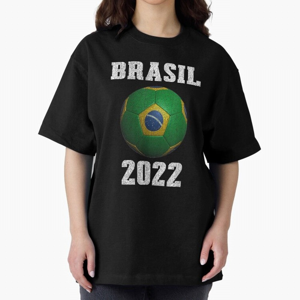 Brasil Flag Soccer Jersey Football Graphic Design T-Shirt Oversized T-Shirt Back Your Heroes with the FIFA World Cup 2026 Journey through CR7 Highlights, Brazil, Portugal and Argentina Pride, Global Supporter Spirit, Legendary Goals, National
