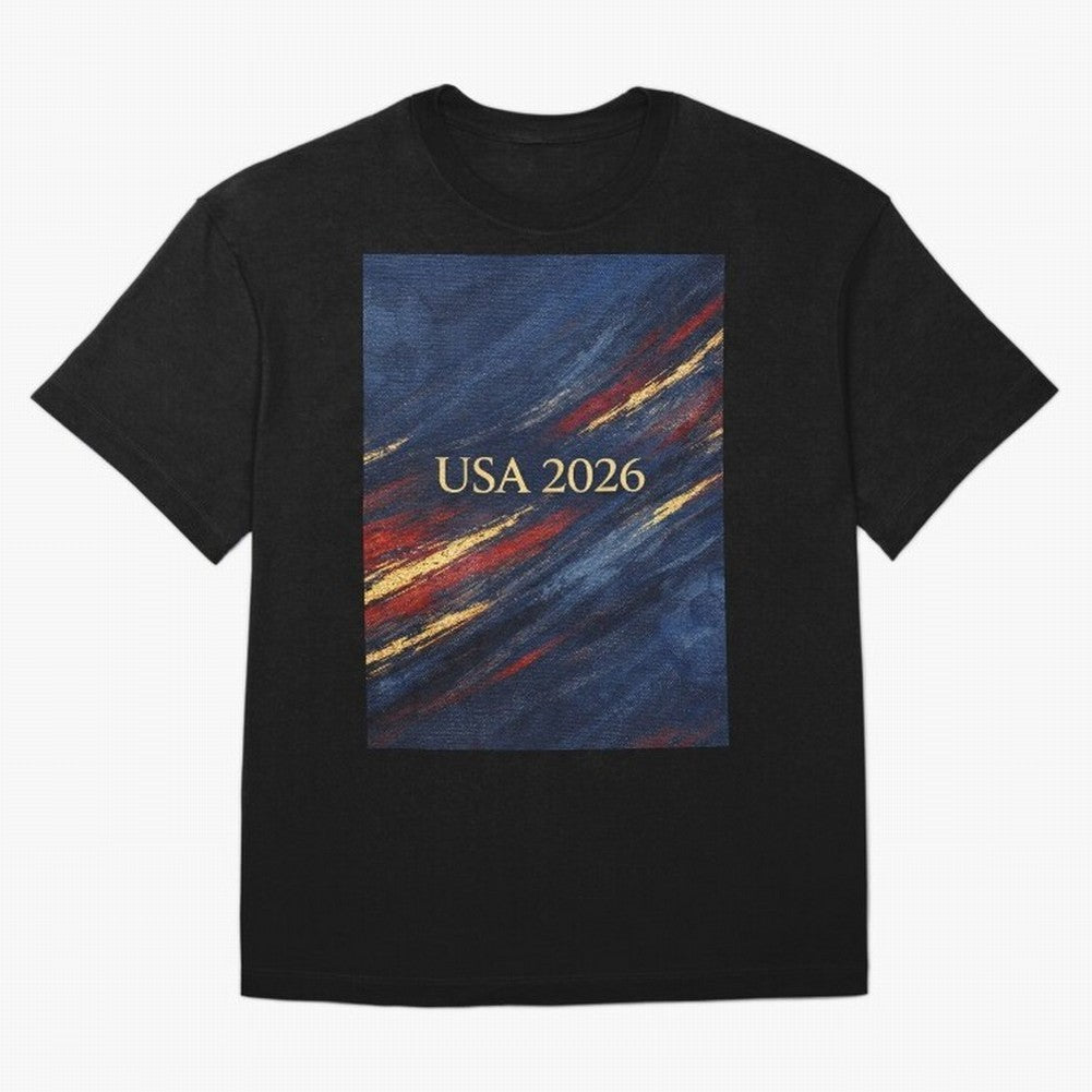 Elevated USA 2026 Soccer Oversized T-Shirt Support the Legends of FIFA World Cup 2026 Group Stage Inspired by Neymar, Spain and Netherlands Energy, Match Day Excitement, Supporter Culture, Golden Goals and Global Football Passion; Perfect for Fans,