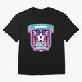 Miami 2026 Host City Emblem Welcoming the World Cup Oversized T-Shirt Honor Champions and Dreams in FIFA World Cup 2026 Group Stage for Fans of CR7 and Argentina, France and Brazil, Bringing Goal Celebration Energy, Supporter Heritage, Football
