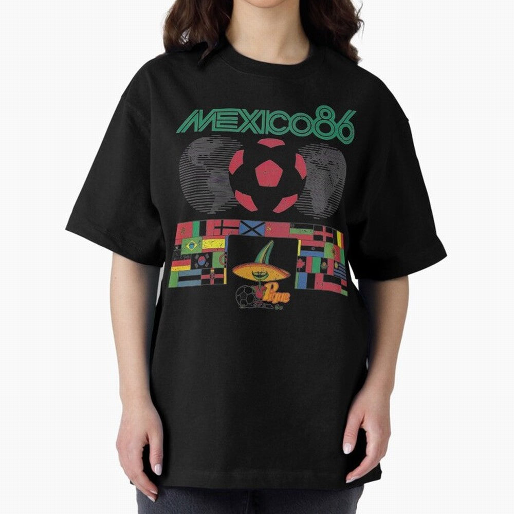 MEXICO-86-WORLD-CUP-T-SHIRT Oversized T-Shirt Bring Bold Fan Energy to Match Day Hype around FIFA World Cup 2026 Group Stage, Messi, Netherlands, Global Supporter Spirit, Legendary Goals, National Colors and Tournament Celebration; Made for