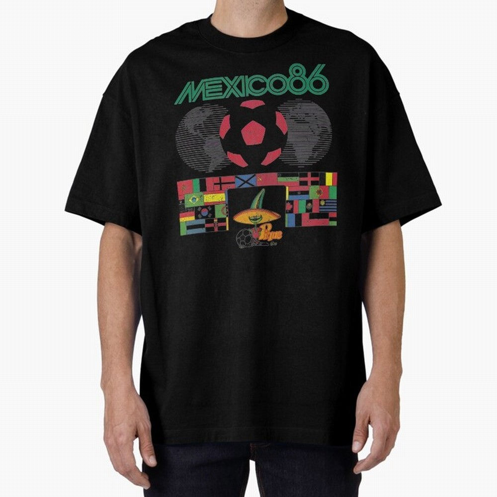 MEXICO-86-WORLD-CUP-T-SHIRT Oversized T-Shirt Bring Bold Fan Energy to Match Day Hype around FIFA World Cup 2026 Group Stage, Messi, Netherlands, Global Supporter Spirit, Legendary Goals, National Colors and Tournament Celebration; Made for