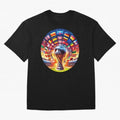Global Football Fever (The Road to Victory) Oversized T-Shirt Follow the FIFA World Cup 2026 USA Canada Mexico Journey through Messi, Neymar and Mbappe Highlights, Argentina and Brazil Pride, Vintage Soccer Flavor, Modern Football Stars, National