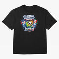 Global Football Unites 2026 USA Canada Mexico Oversized T-Shirt Bring Bold Fan Energy to FIFA World Cup 2026 Group Stage Capturing Cristiano Ronaldo, Brazil, Portugal and Argentina Energy, Vintage Soccer Flavor, Modern Football Stars, National