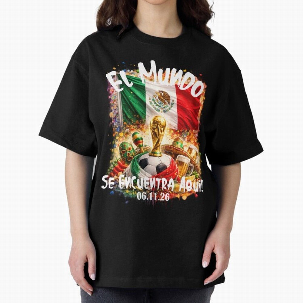 World Cup 2026 Oversized T-Shirt Celebrate Every Goal in Global Football Passion for FIFA World Cup 2026 USA Canada Mexico, Inspired by Neymar, Haaland and Cristiano Ronaldo, France, Football History, Final Match Energy, Crowd Noise and Once in a