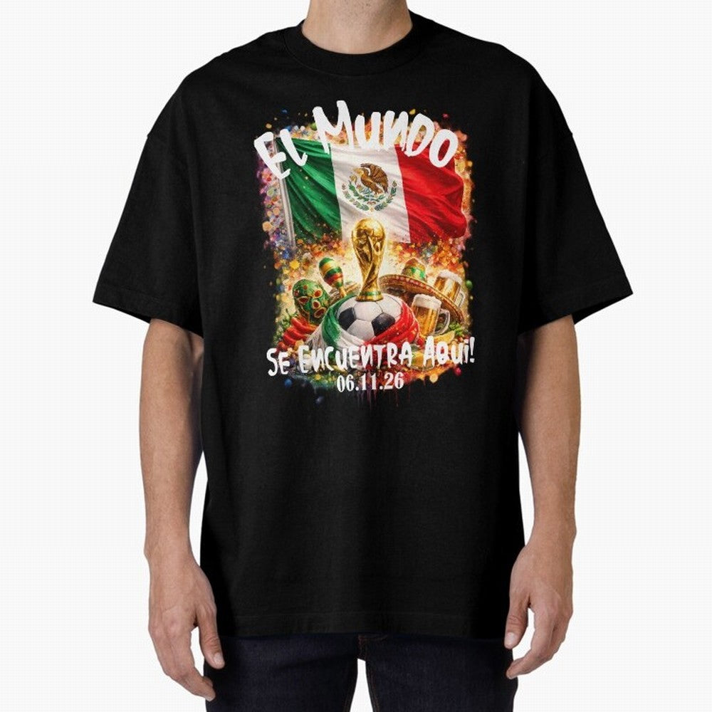 World Cup 2026 Oversized T-Shirt Celebrate Every Goal in Global Football Passion for FIFA World Cup 2026 USA Canada Mexico, Inspired by Neymar, Haaland and Cristiano Ronaldo, France, Football History, Final Match Energy, Crowd Noise and Once in a
