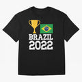 Brazil Soccer Team Fan Football Brazilian Flag 2022 T-Shirt - Brazil T shirt Soccer - Brazil Flag Vintage - Brazilian Oversized T-Shirt Carry National Pride through the FIFA World Cup 2026 Group Stage Journey through Neymar, Haaland and Cristiano