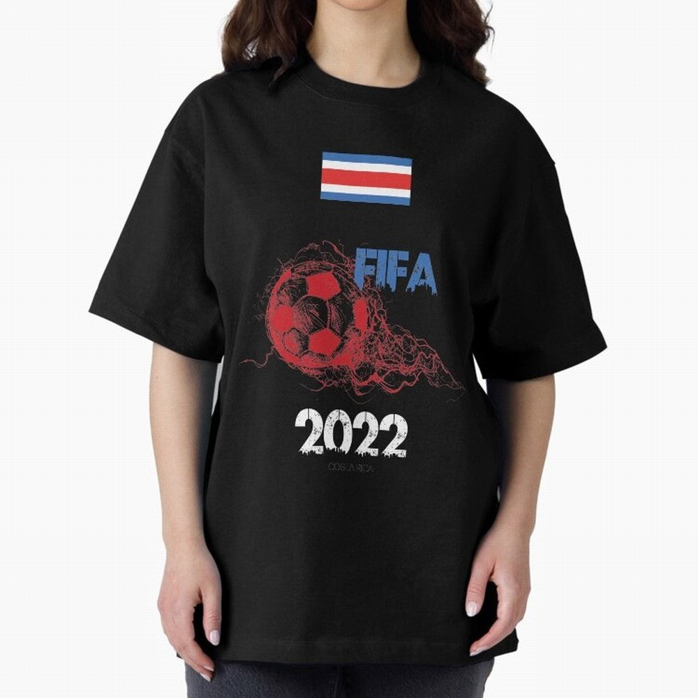 World Cup Qatar 2022 Costa Rica Oversized T-Shirt Unlock Global Football Passion for FIFA World Cup 2026, Connected to Haaland, England, France and Netherlands, Champion Mindset, Group Stage Buzz, Knockout Tension and Passionate Fan Culture;