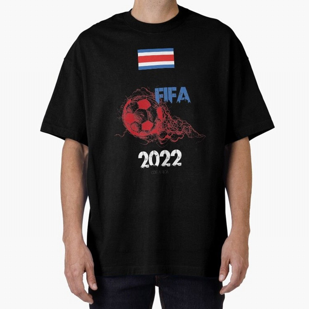 World Cup Qatar 2022 Costa Rica Oversized T-Shirt Unlock Global Football Passion for FIFA World Cup 2026, Connected to Haaland, England, France and Netherlands, Champion Mindset, Group Stage Buzz, Knockout Tension and Passionate Fan Culture;