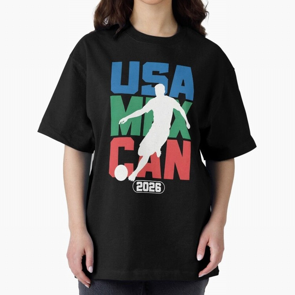2026 World Cup USA, CAN, MEX Oversized T-Shirt Carry National Pride through Global Football Passion for FIFA World Cup 2026 USA Canada Mexico, Featuring Haaland and Mbappe, Portugal, Goal Celebration Energy, Supporter Heritage, Football Icons and