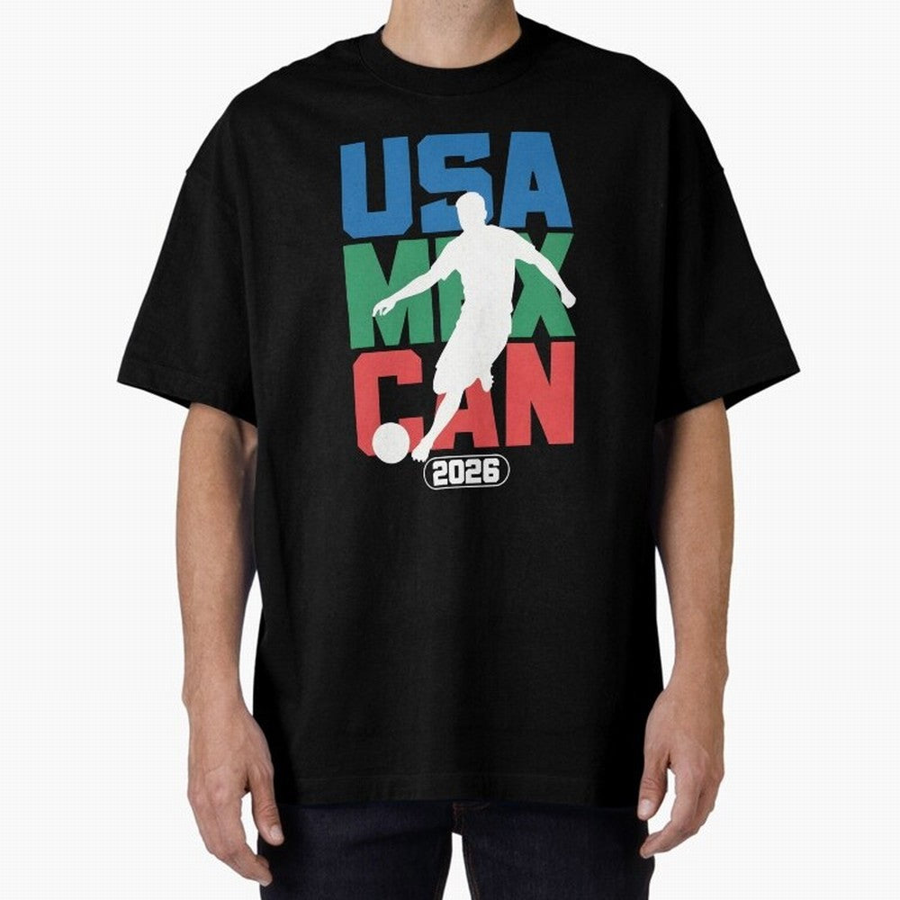 2026 World Cup USA, CAN, MEX Oversized T-Shirt Carry National Pride through Global Football Passion for FIFA World Cup 2026 USA Canada Mexico, Featuring Haaland and Mbappe, Portugal, Goal Celebration Energy, Supporter Heritage, Football Icons and