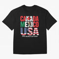 world cup 2026 hosts - canada mexico usa soccer fan Oversized T-Shirt Bring International Match Energy to FIFA World Cup 2026 USA Canada Mexico for Fans of Messi, Neymar and Mbappe and Brazil, Bringing Game Day Rituals, Football Legends, Country