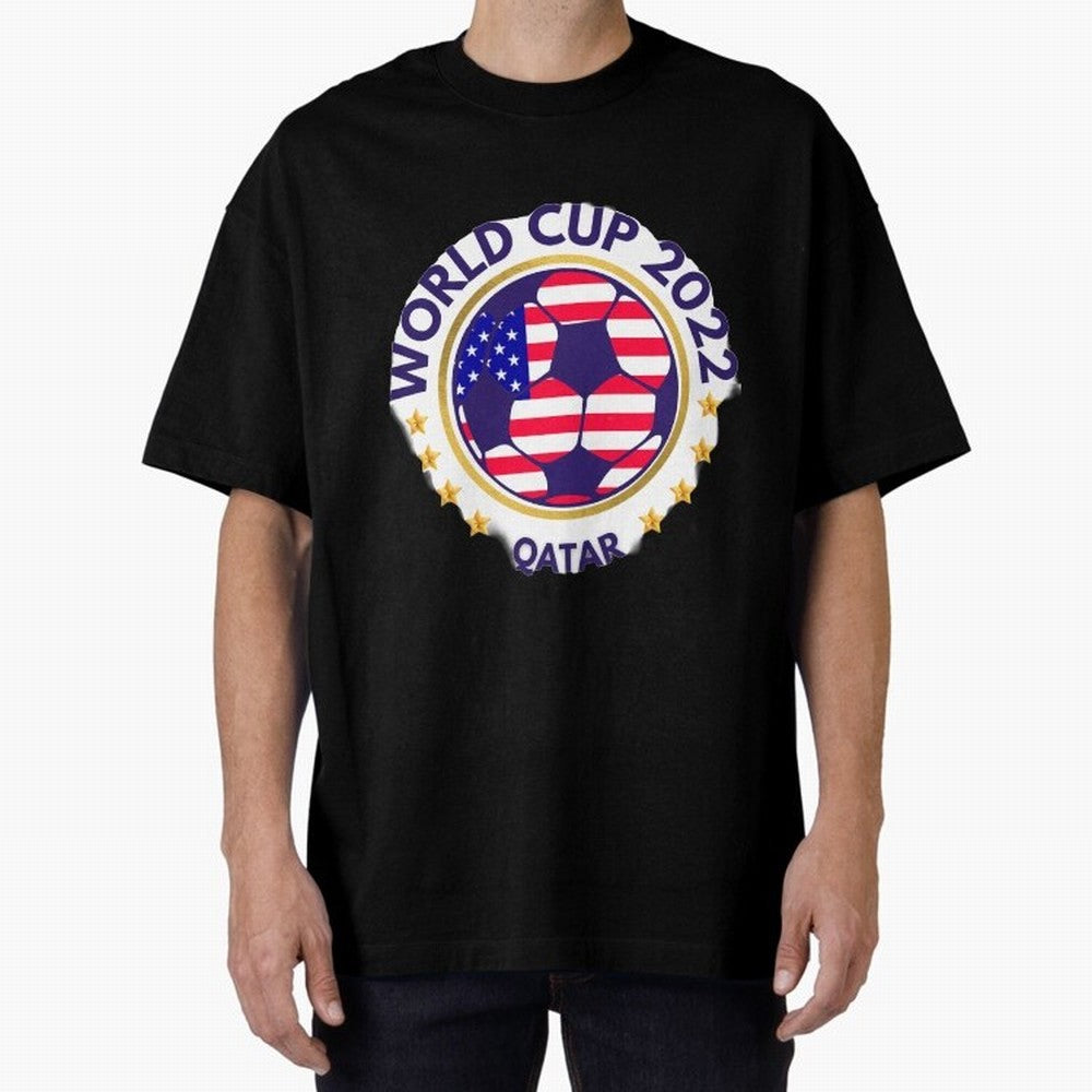 Usa World Cup Oversized T-Shirt Make Memories around FIFA World Cup 2026 Spirit, Capturing Brazil, Neymar, Haaland and Cristiano Ronaldo, Global Supporter Spirit, Legendary Goals, National Colors and Tournament Celebration; Great for Supporters Who