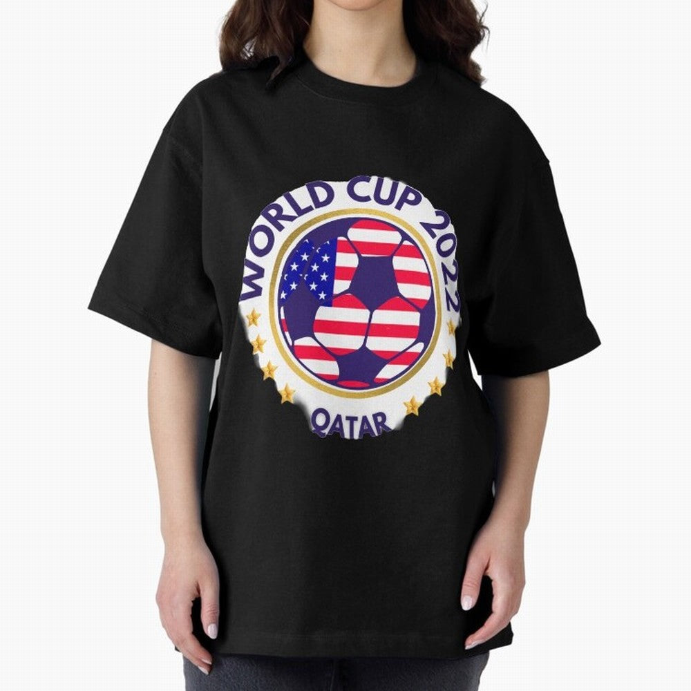 Usa World Cup Oversized T-Shirt Make Memories around FIFA World Cup 2026 Spirit, Capturing Brazil, Neymar, Haaland and Cristiano Ronaldo, Global Supporter Spirit, Legendary Goals, National Colors and Tournament Celebration; Great for Supporters Who