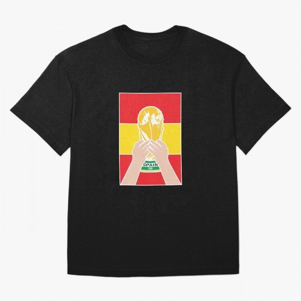 Champion Spain 2010 Oversized T-Shirt Capture Stadium Memories from FIFA World Cup 2026 for Fans of Haaland and Germany, Bringing Championship Spirit, Famous Goals, Roaring Crowds and International Football Unity; Ideal for Football Dads, Football