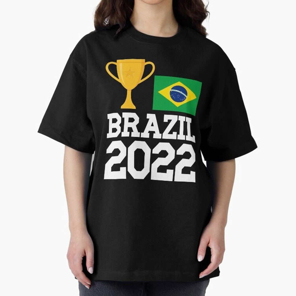 Brazil Soccer Team Fan Football Brazilian Flag 2022 T-Shirt - Brazil T shirt Soccer - Brazil Flag Vintage - Brazilian Oversized T-Shirt Represent the Passion of Global Football Passion for FIFA World Cup 2026, Made for Mbappe, Spain and