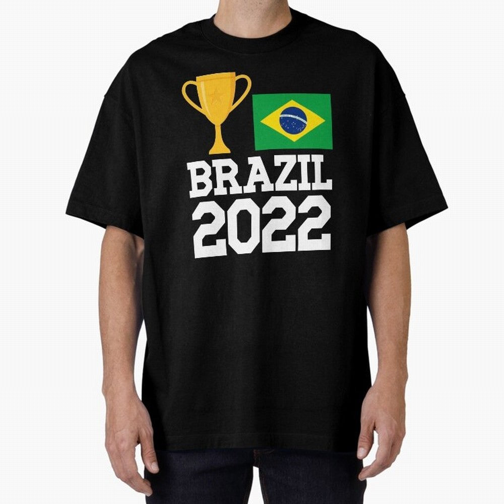 Brazil Soccer Team Fan Football Brazilian Flag 2022 T-Shirt - Brazil T shirt Soccer - Brazil Flag Vintage - Brazilian Oversized T-Shirt Represent the Passion of Global Football Passion for FIFA World Cup 2026, Made for Mbappe, Spain and