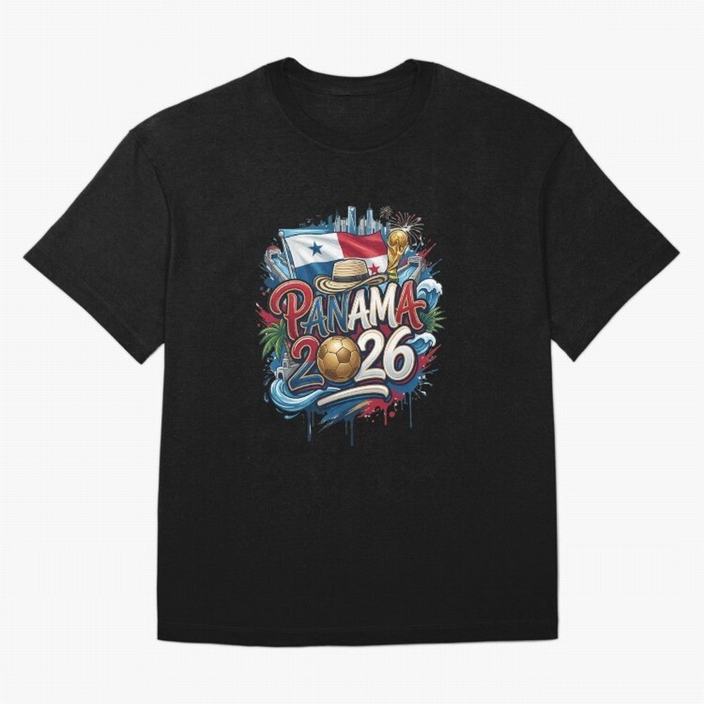 Panama World Cup 2026 Football Legacy Oversized T-Shirt Honor Football Greatness during FIFA World Cup 2026 for Fans of Messi and Cristiano Ronaldo and Spain and Netherlands, Bringing Global Supporter Spirit, Legendary Goals, National Colors and